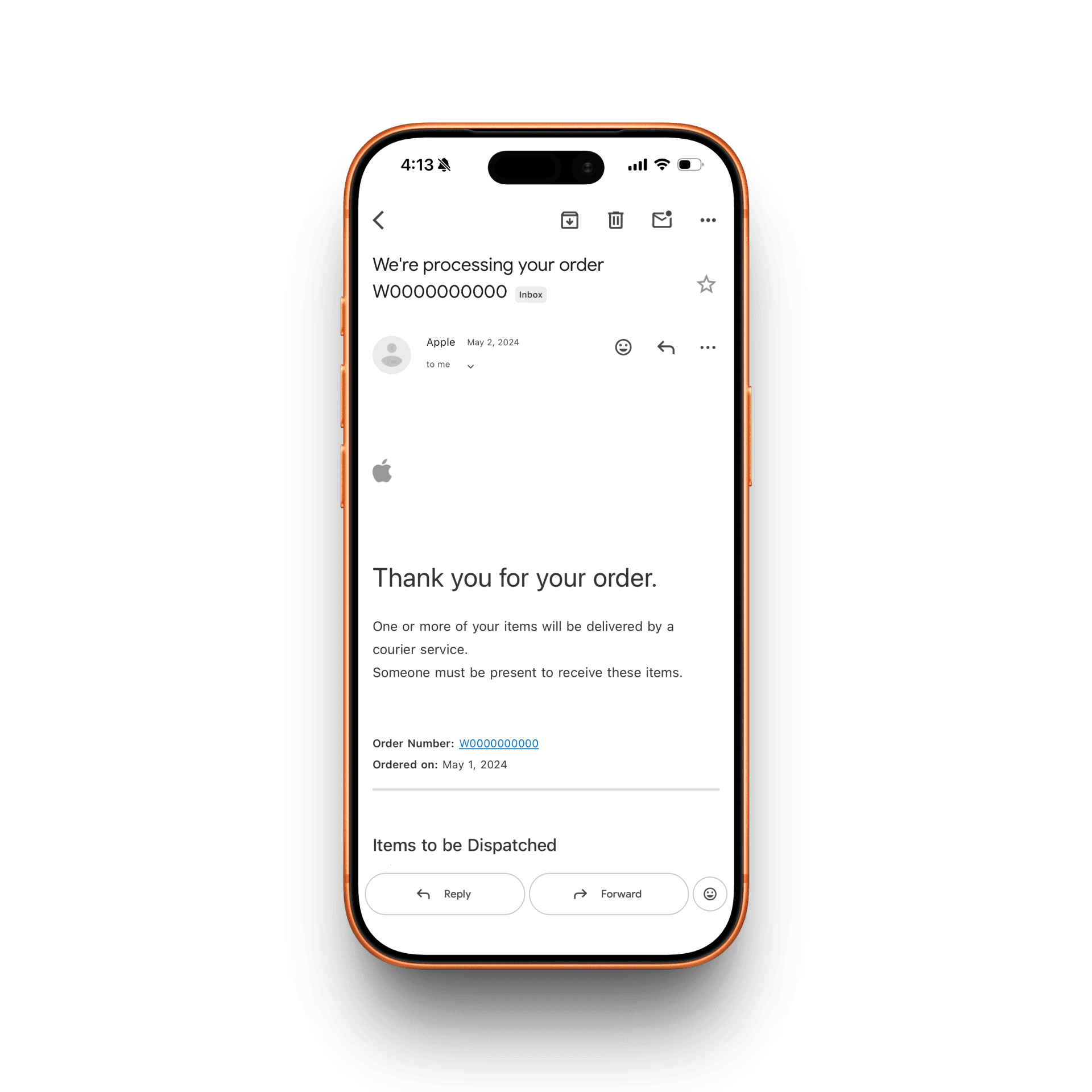 Apple Receipt receipt mockup